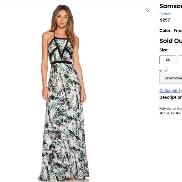Parker Samson Combo Maxi Dress from Revolve M - Picture 1 of 10